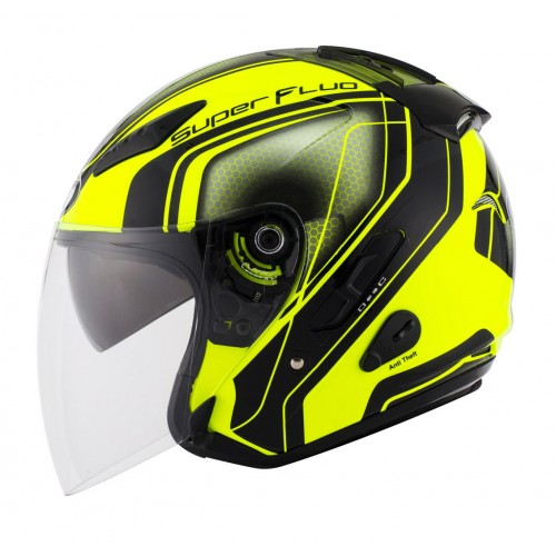 KYT Helmet HELLCAT SuperFluo Yellow