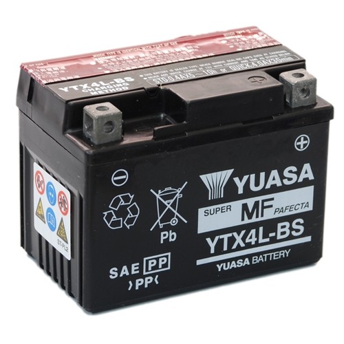 Battery Yuasa YTX4L-BS + Electrolyte