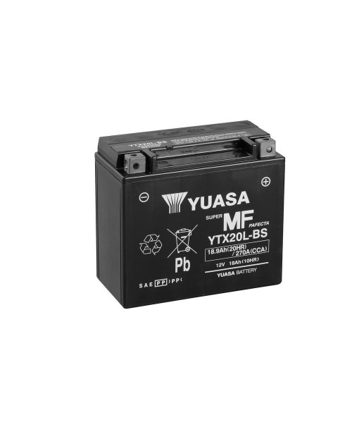 Battery Yuasa YTX20L-BS + Electrolyte